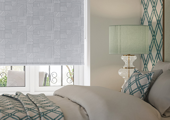 Irregular Tiles, Classic Grey - Roller Blind - Image 5